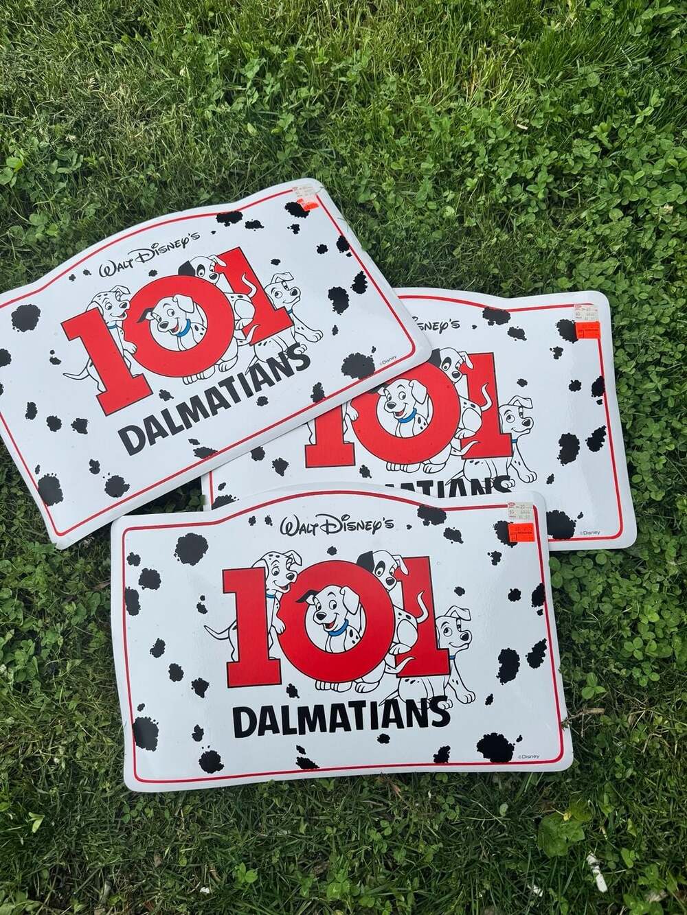 Set of 3 Vintage Walt Disney's 101 Dalmatians Vinyl Placemats Zak Designs